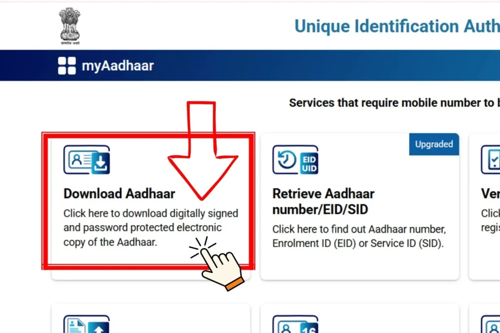 Aadhaar Card Download – Download e-Aadhaar PDF Online 2026 3 Click on the Download Aadhaar option on the myAadhaar portal to get your digital copy.